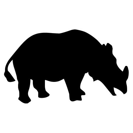 Rhino eating Iron on Decal